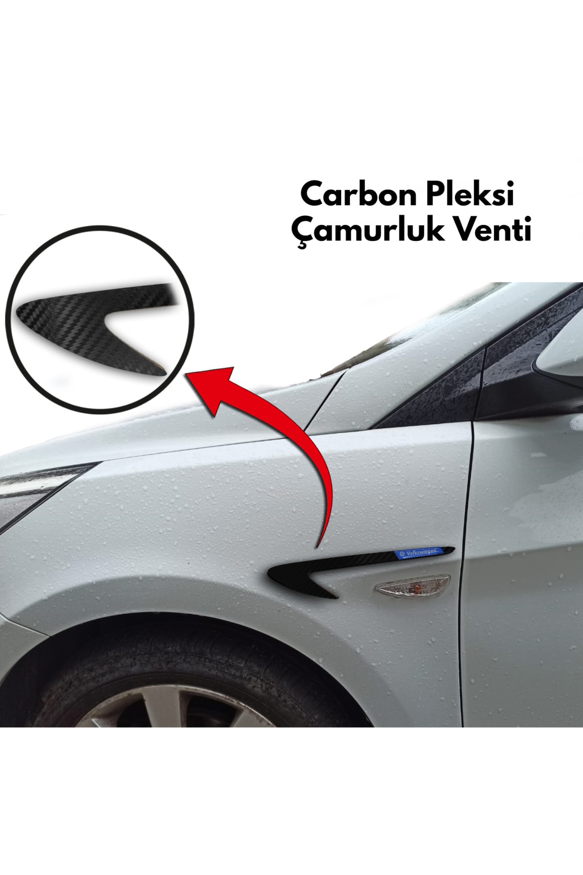 Aksefuar Lazer Volkswagen Scirocco Carbon Çamurluk Venti (sağ - Sol Takım) Uyumlu