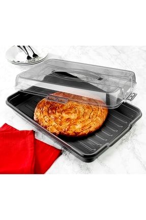 Pasta Kek Börek Borcam Taşıma Ve Saklama Kabı - Kilitli Kapaklı - Platin Serisi MCH-277