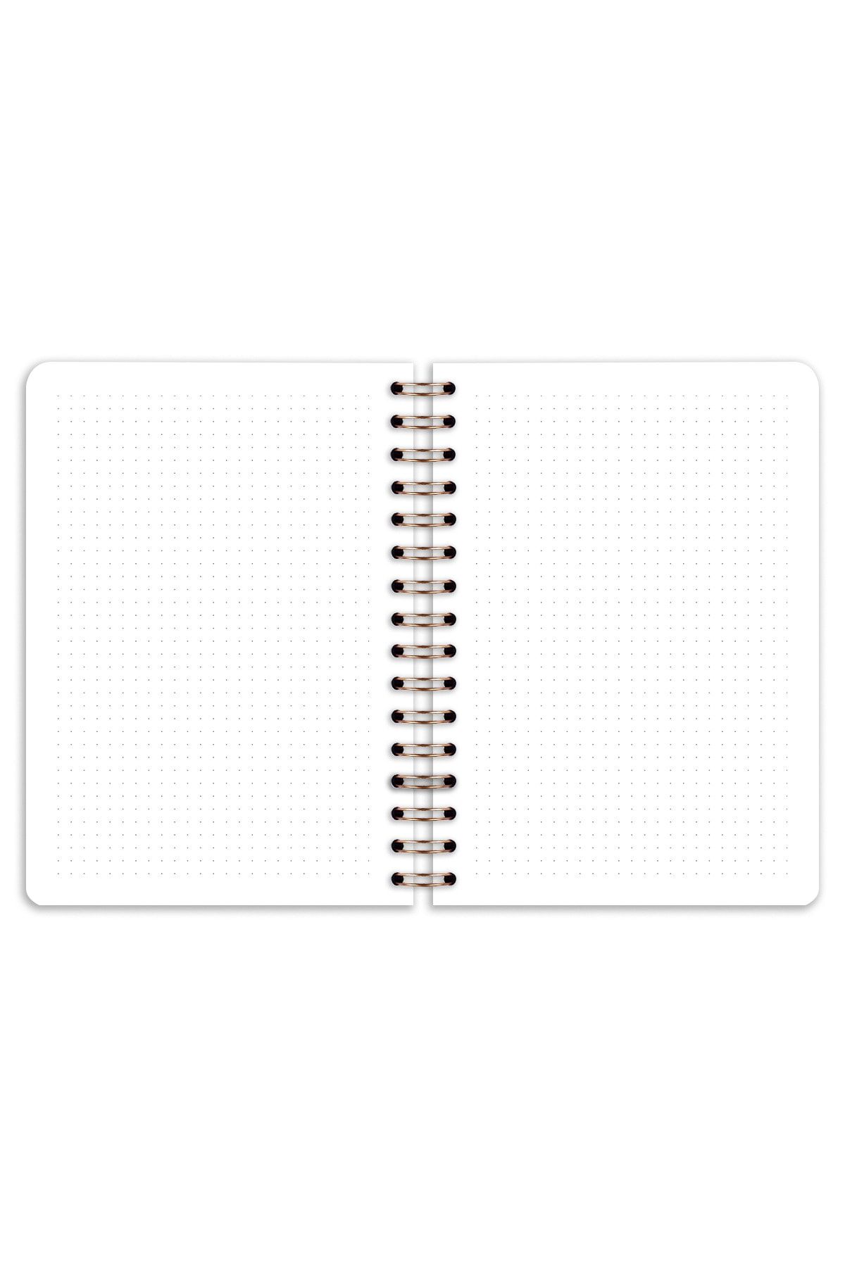 Matt Notebook-A5 15x21 Cm Spiral Elastic Punctat Blocnotes Nedatat Albină 7