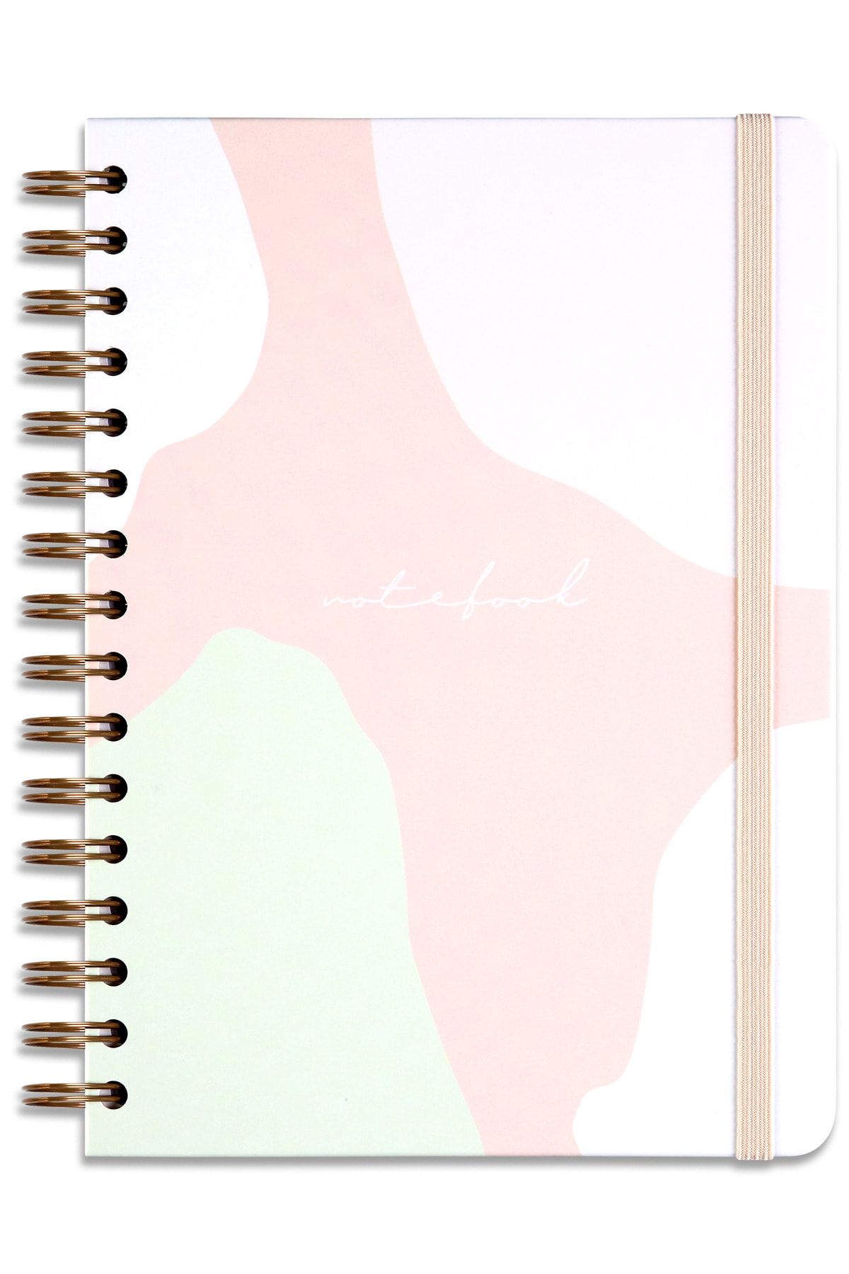 Matt Notebook-A5 15x21 Cm Spiral Elastic Checkered Undated Notepad Abstract 4