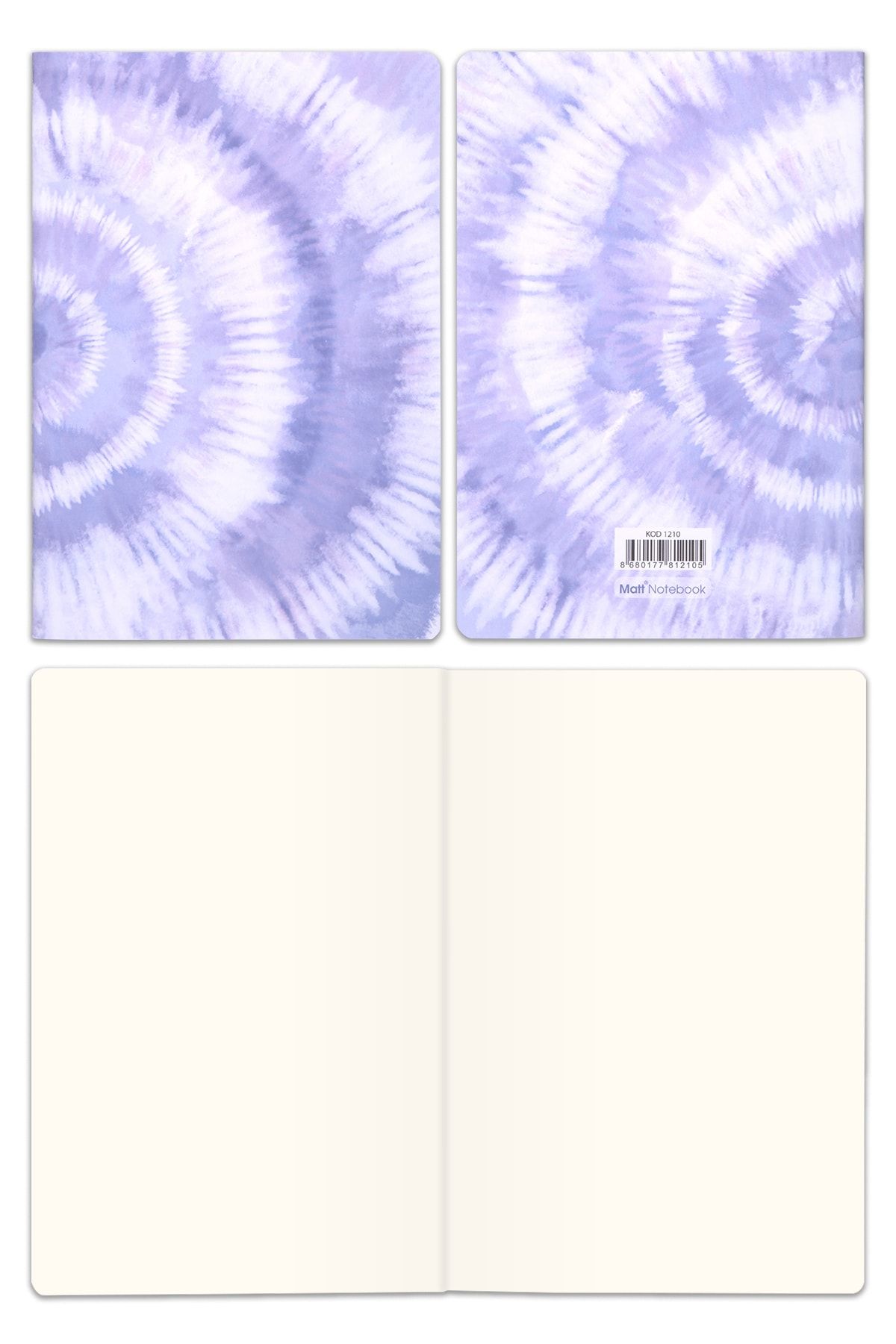 Matt Notebook-A5 Notebook Set of 4 Plain, Unlined Tailor Stitching 5