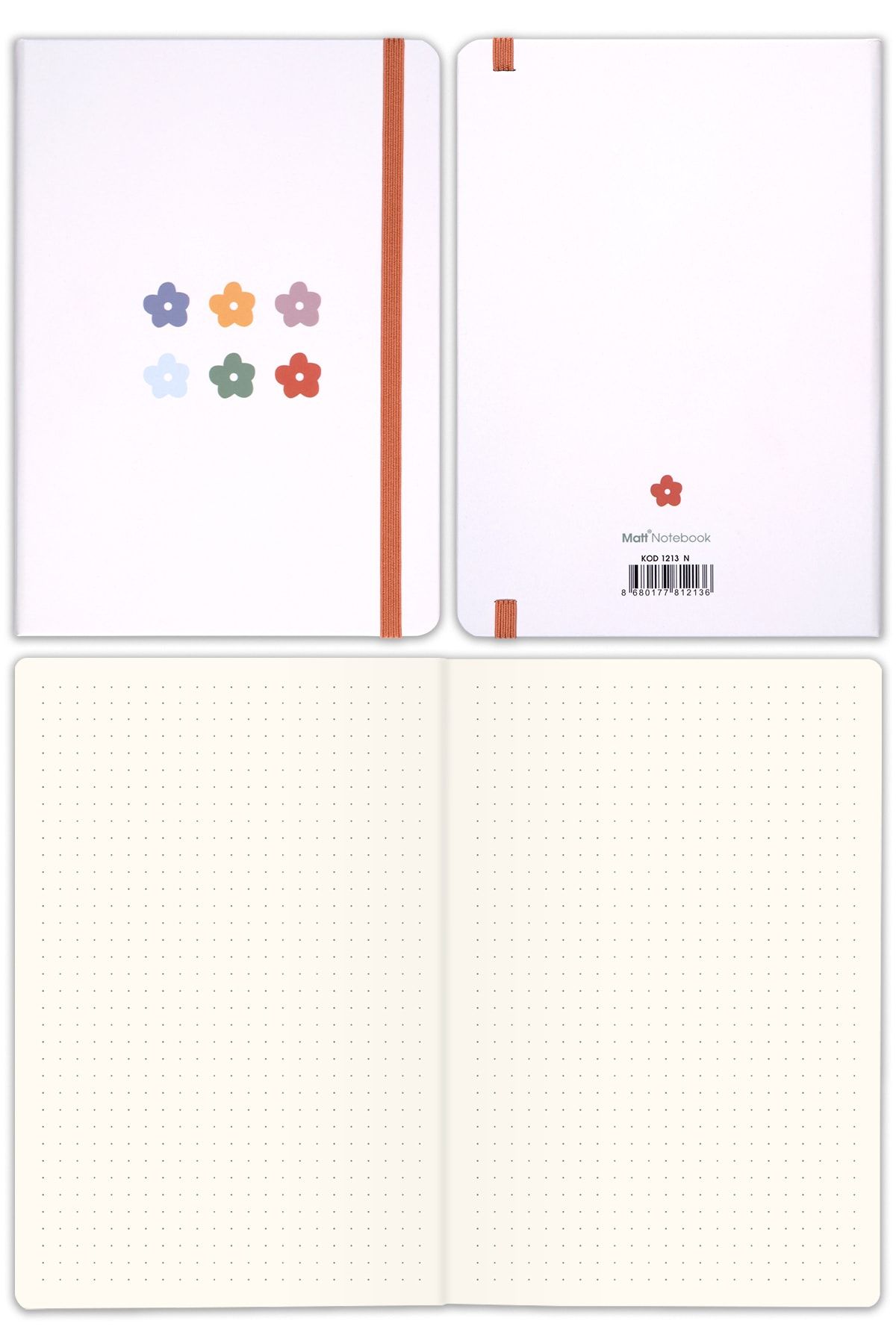 Matt Notebook-A5 Notebook Set of 2 15x21 Cm Dotted Cloud 8