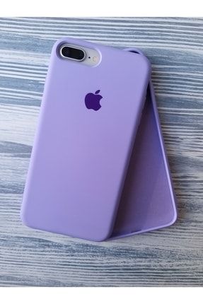 Iphone 7 8 Plus Uyumlu Lila Lansman Içi Kadife Silikon Logolu Kılıf MORE02