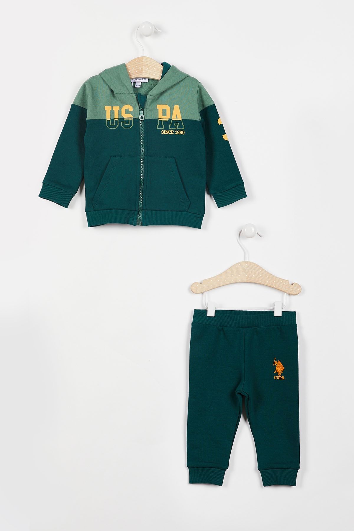 U.S. Polo Assn. پایه. ست سه تکه آستین بلند نوزاد پسر با مجوز Polo Assn