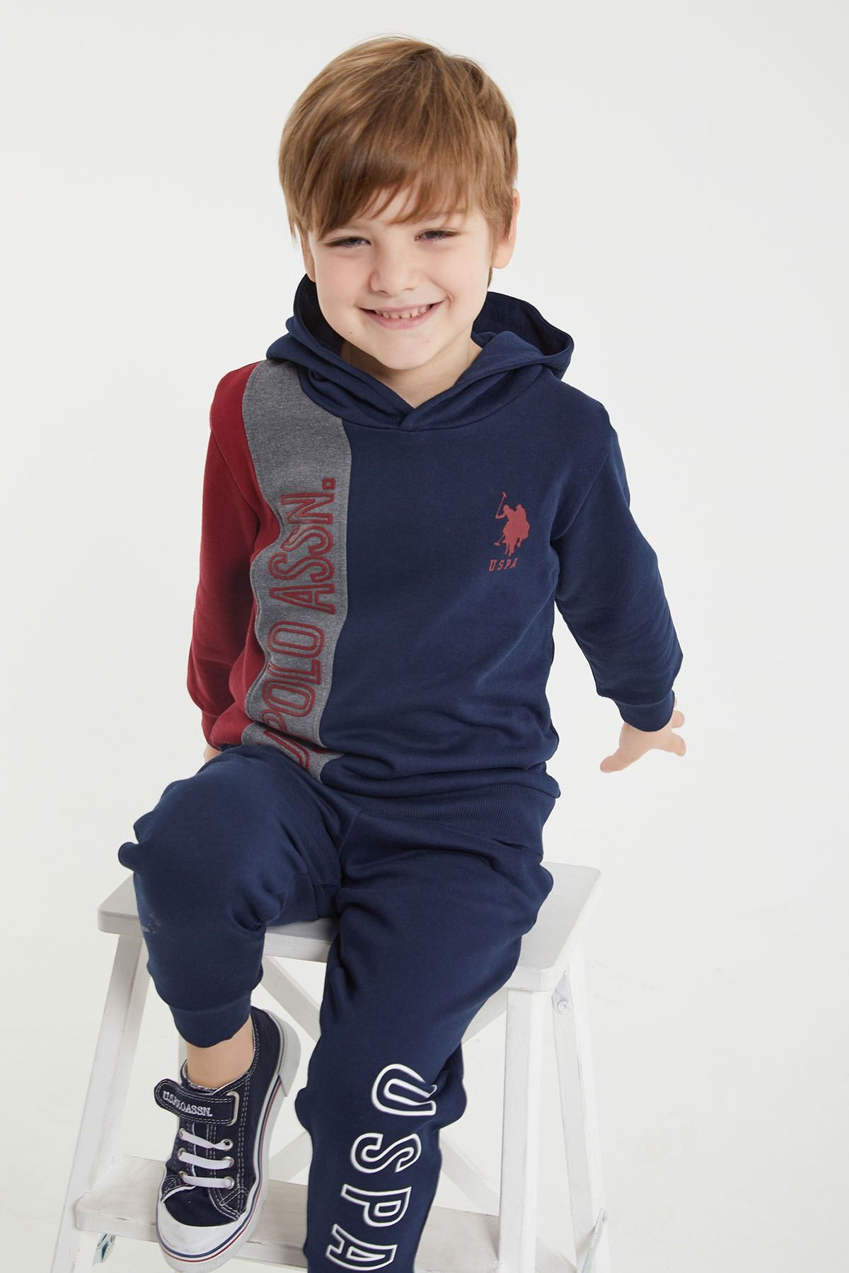 U.S. Polo Assn. Sweatsuit set Dark blue Trendyol