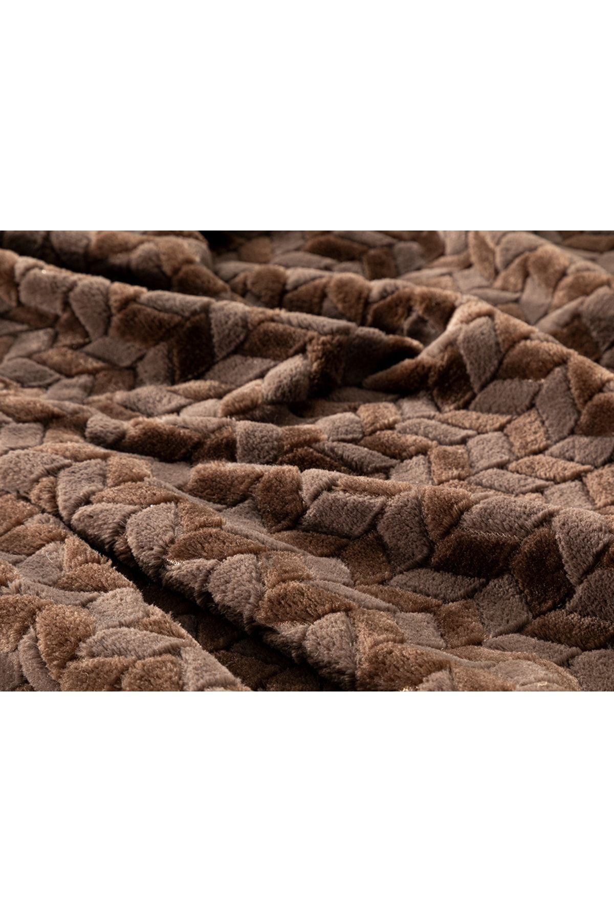 English Home-Pătură dublă Super Soft Ombre Softy Braid - 200x220 Cm Maro 3