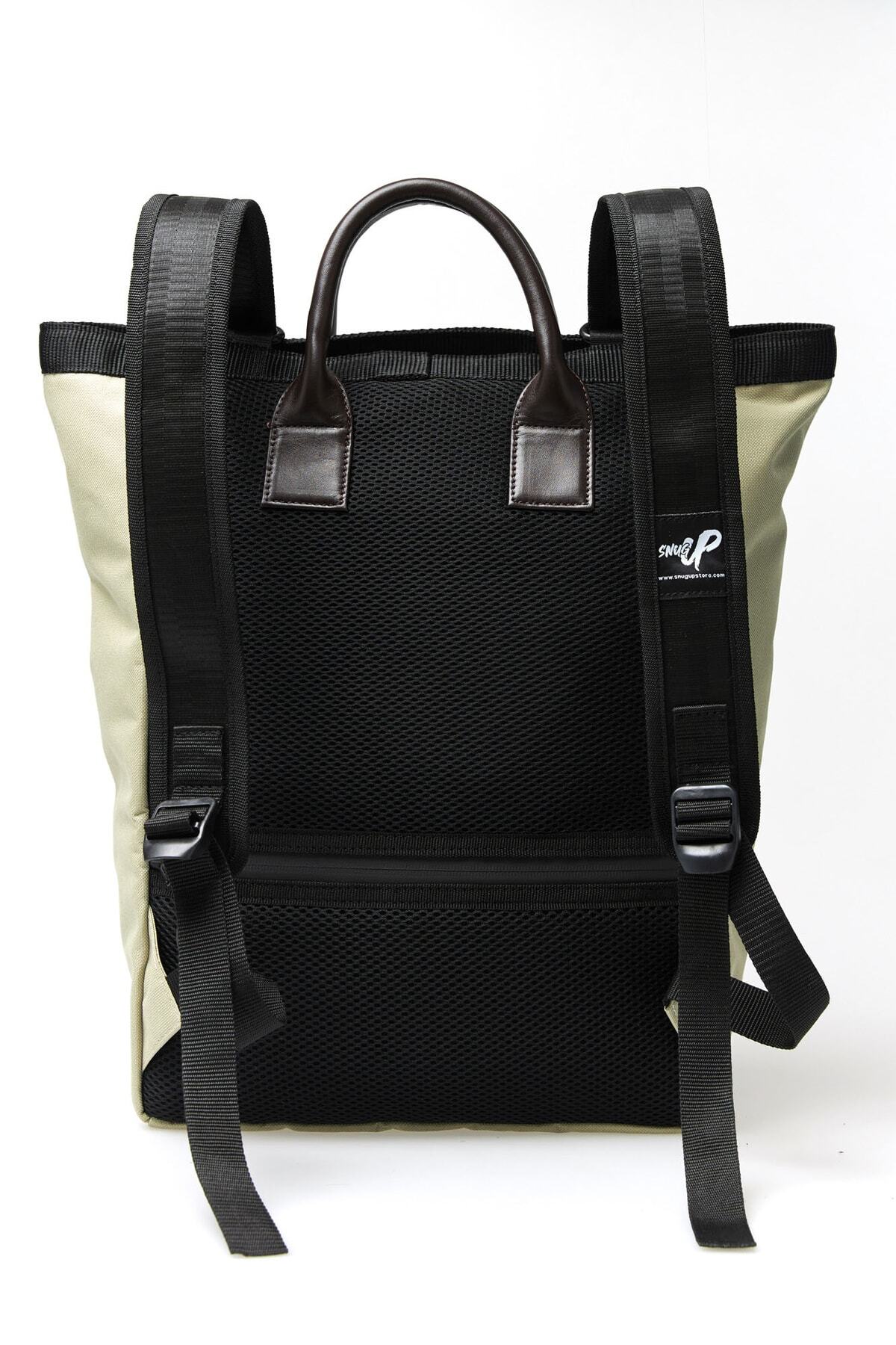 کوله پشتی زنانه بژ Snug Up | 8691961 اورجینال - تصویر 4