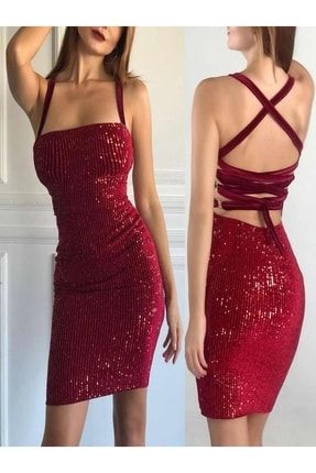 Pullu Sırtı Bağcıklı Kadife Elbise mk04304