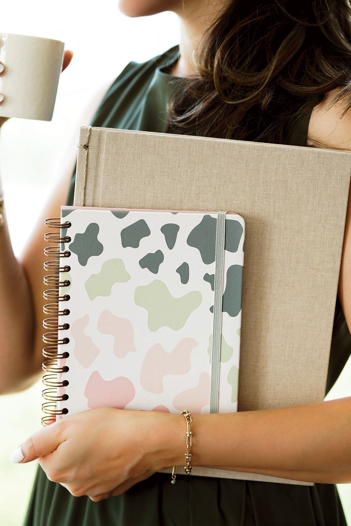 Matt Notebook-A5 15x21 Cm Spiral Elastic Checkered Undated Notebook Cow 3