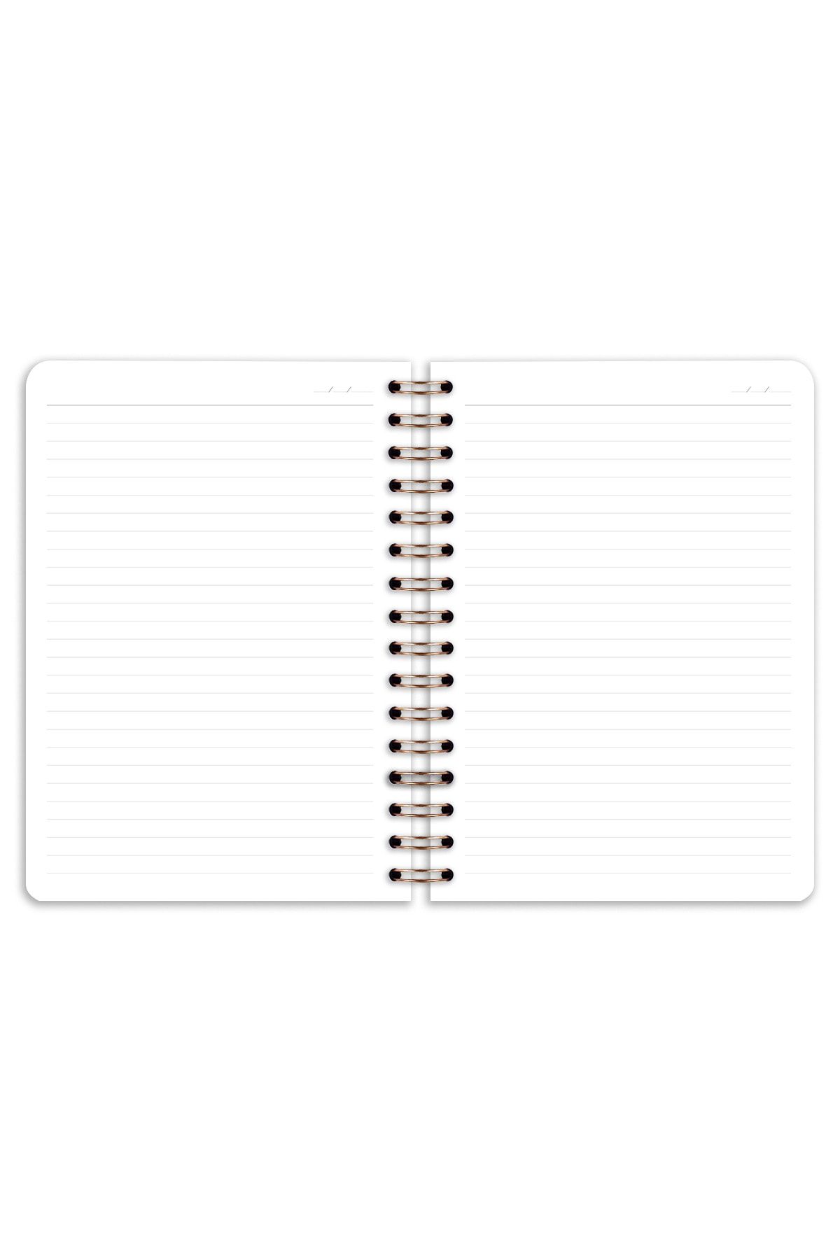 Matt Notebook-A5 15x21 Cm Spiral Elastic Lined Undated Notebook Green 7