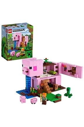 Minecraft Domuz Evi 21170, Alex, Bir Creeper Ve Dev Bir Domuz Şeklinde Bir Ev Içeren Minecraft THTKDNNW1000748