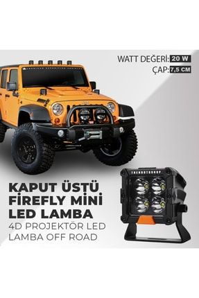 Kaput Üstü Superior Firefly Mini Off Road Led Lamba Uyumlu SKMF4