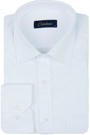 Beyaz Regular Fit Uzun Kol Cepli Gömlek 19-0215 2304R0910215