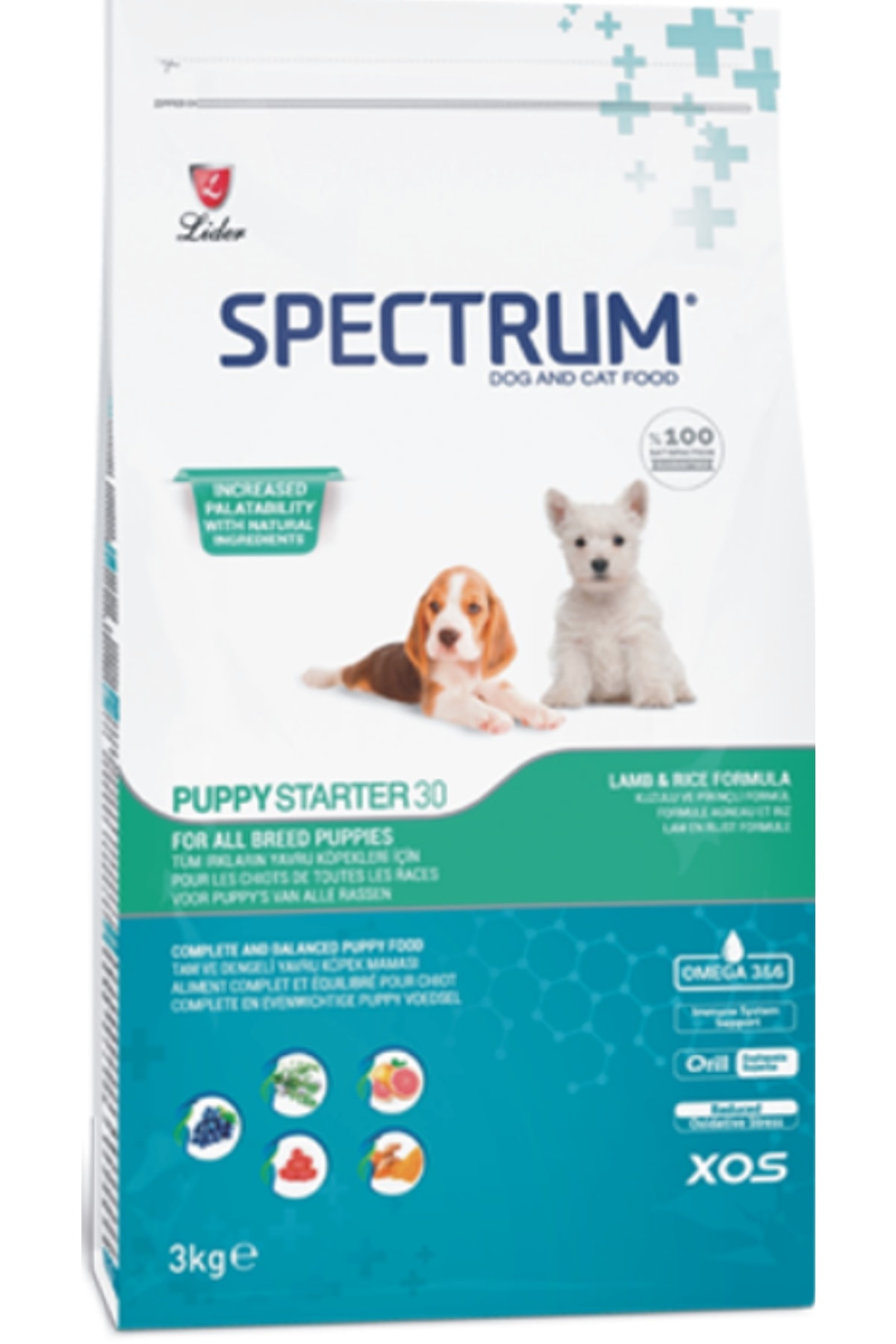 Spectrum Puppy Starter30 Kuzu Etli Ve Prinçli Tüm Irkların Yavru Köpek Maması 3 Kg