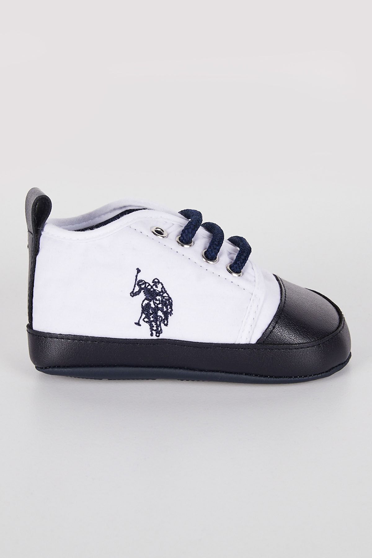 U.S. Polo Assn. پایه. کفش نوزاد پسر با توری سفید Polo Assn