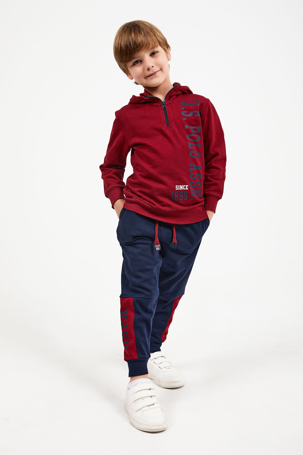 Red polo tracksuit best sale