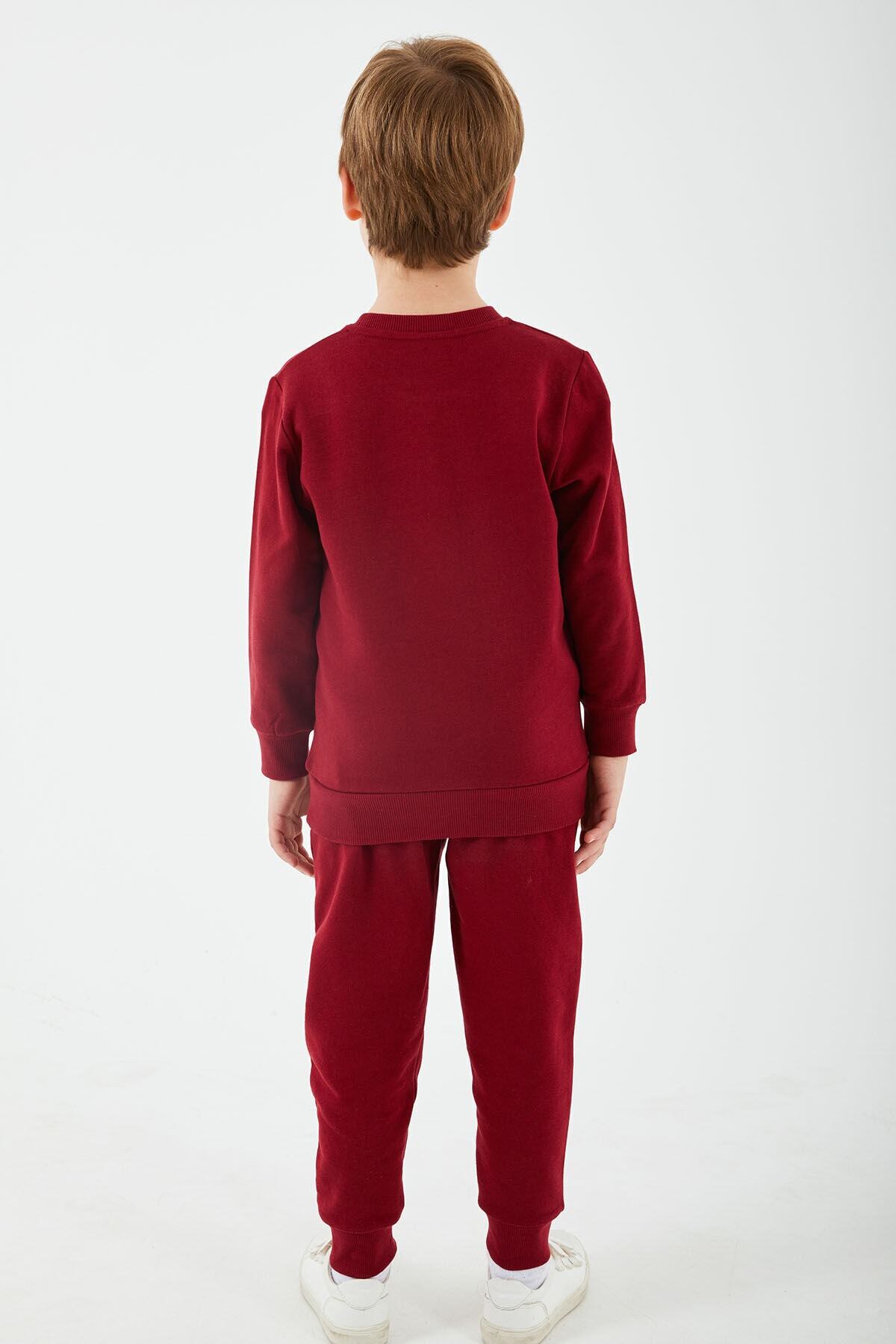 Boys Polo Sport Brown & Black Winter Tracksuit Set main image 1