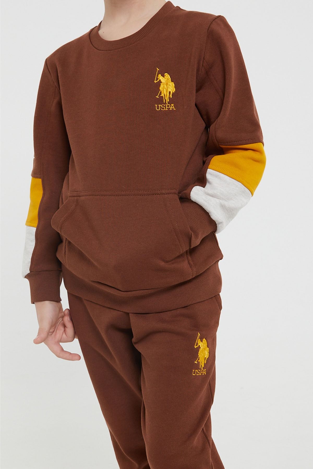 Brown tracksuit boys shop