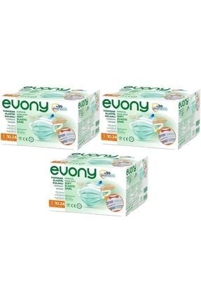 3 Katlı Filtreli Burun Telli Cerrahi Maske 720 Li Set (72pk*10) (yumuşak Elastik Kulaklı) PAKETEVONY013
