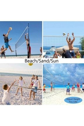 9.5 Metre Taşınabilir Pratik Ve Profesyonel Voleybol Filesi Beach&okul&sahil&otel Tipi Voleybol Ağı VF-004