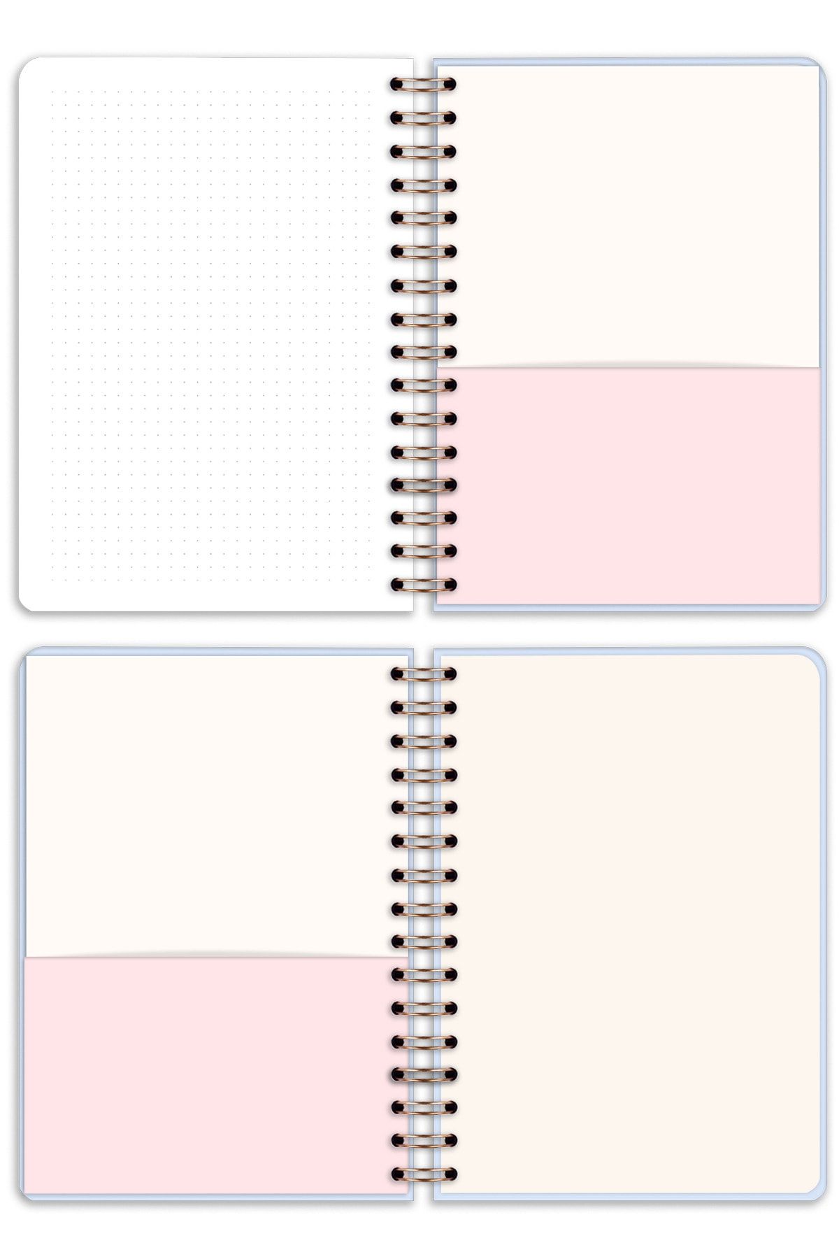 Matt Notebook-A5 15x21 Cm Spiral Elastic Punctat Blocnotes Nedatat Albină 6