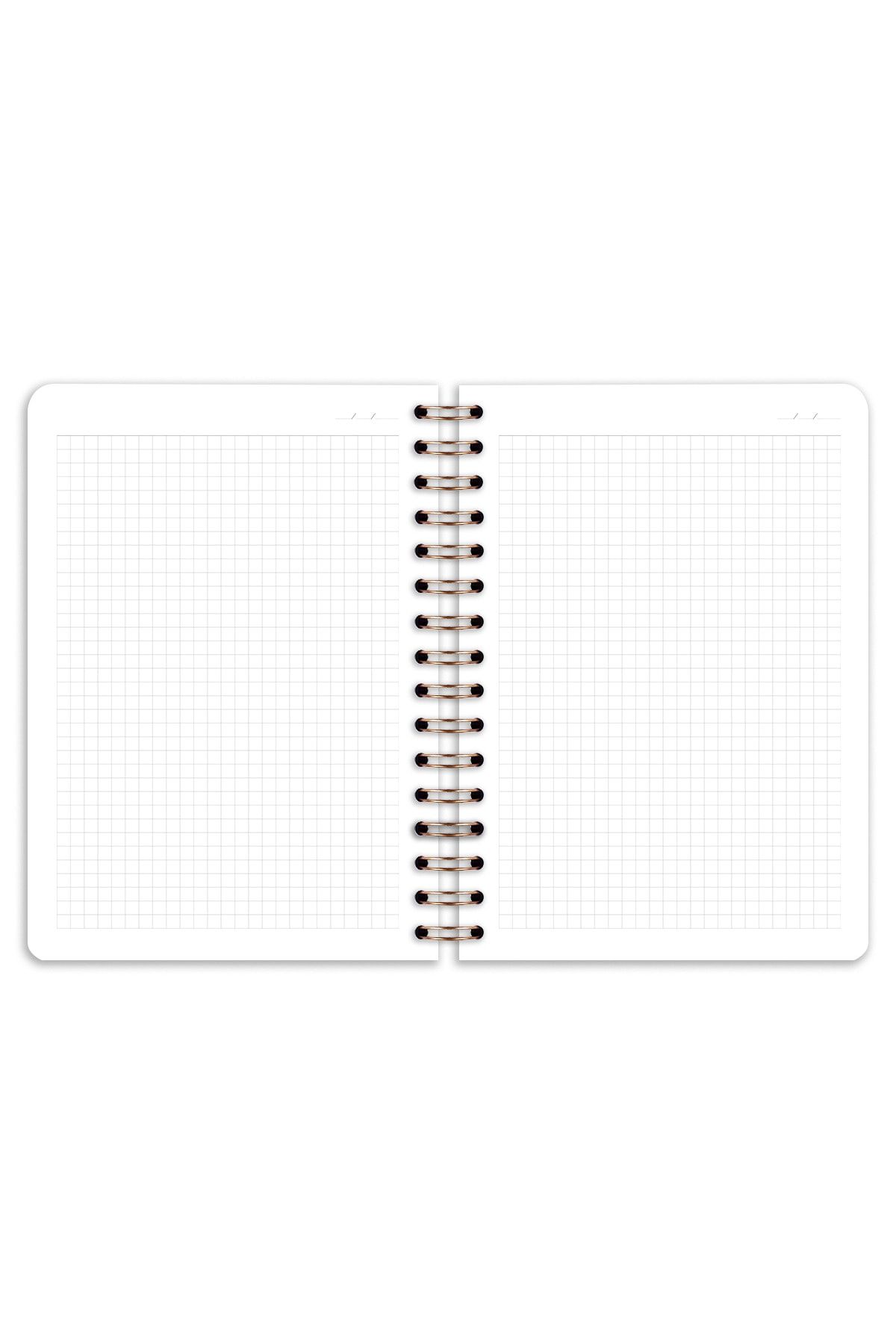 Matt Notebook-دفتر مقاس A5 مقاس 15 × 21 سم ذو مربعات مطاطية حلزونية غير مؤرخة باللون الأخضر 8