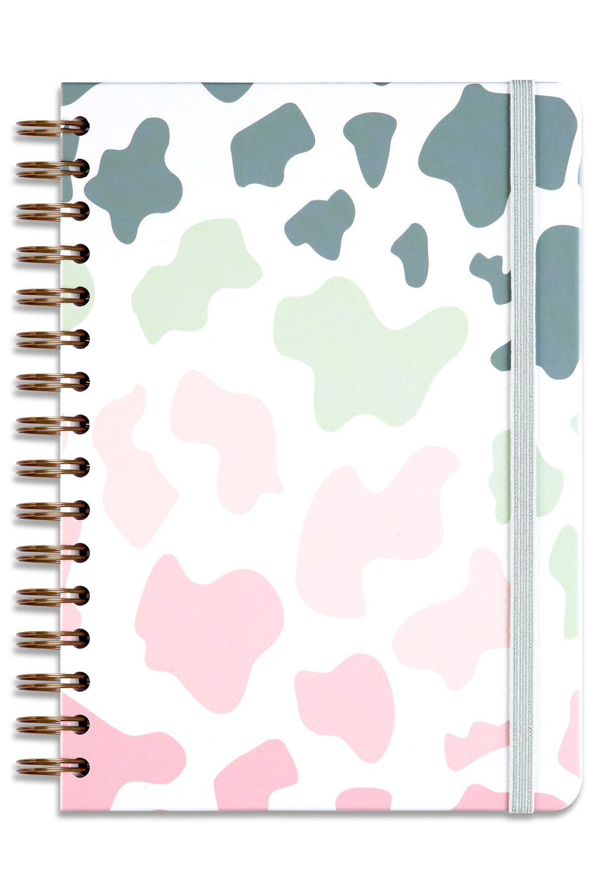 Matt Notebook-A5 15x21 Cm Spiral Elastic Checkered Undated Notebook Cow 5