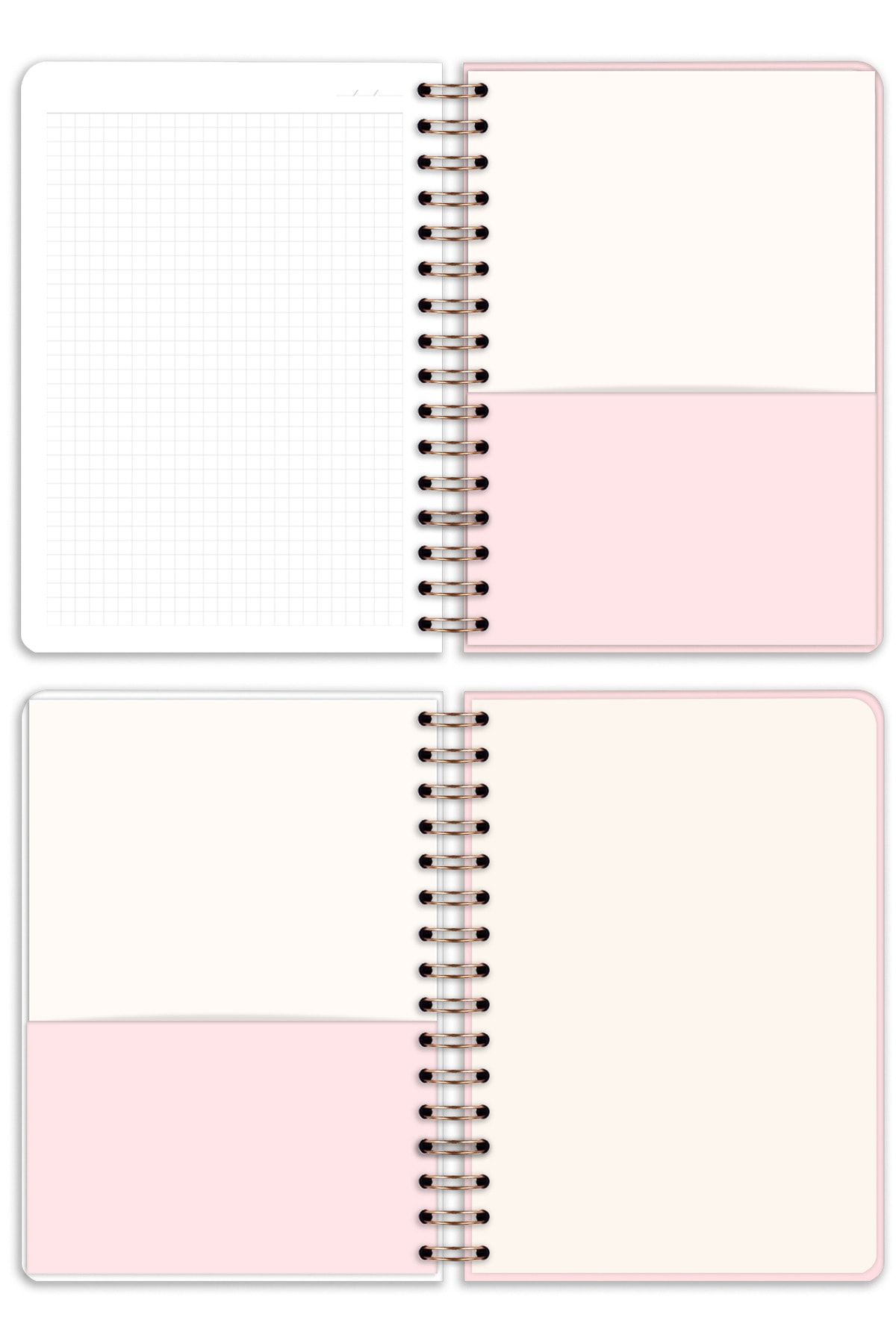 Matt Notebook-A5 15x21 Cm Spiral Elastic Checkered Undated Notebook Cow 7
