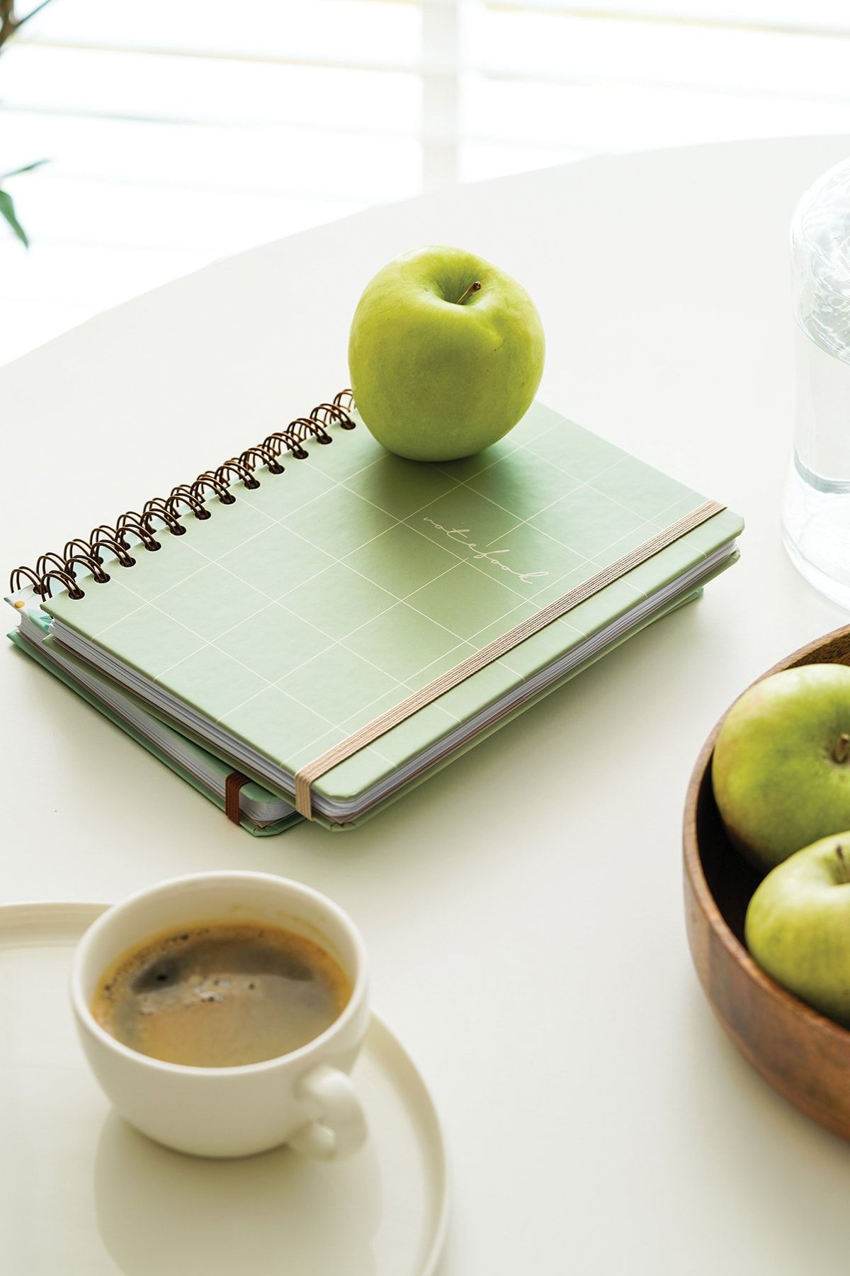 Matt Notebook-A5 15x21 Cm Spiral Elastic Lined Undated Notebook Green 3