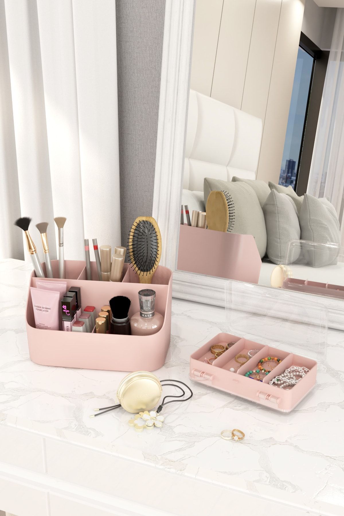 Cosmetic Storage Box Organizer Set