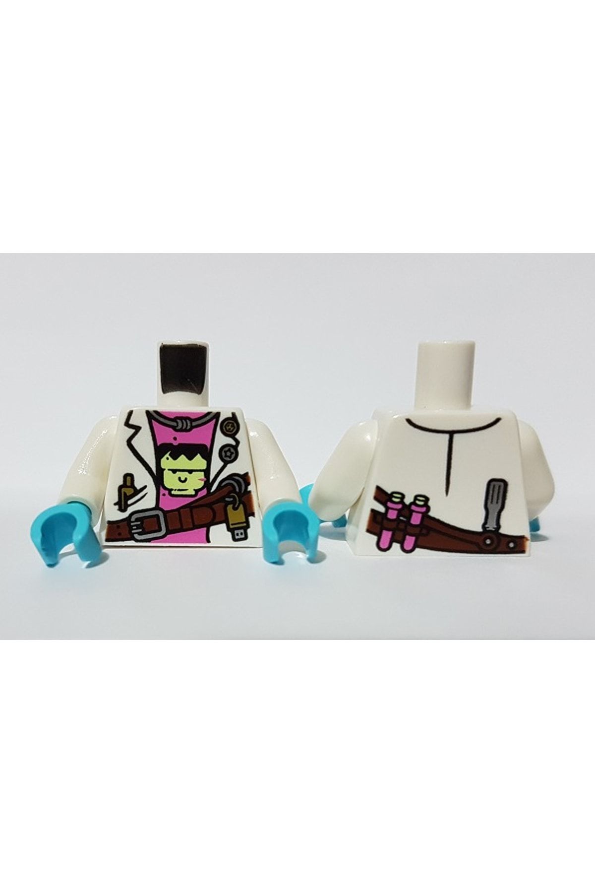 LEGO-White Frankenstein Printed Professor Minifigure - Body and Torso Moc Custom 1