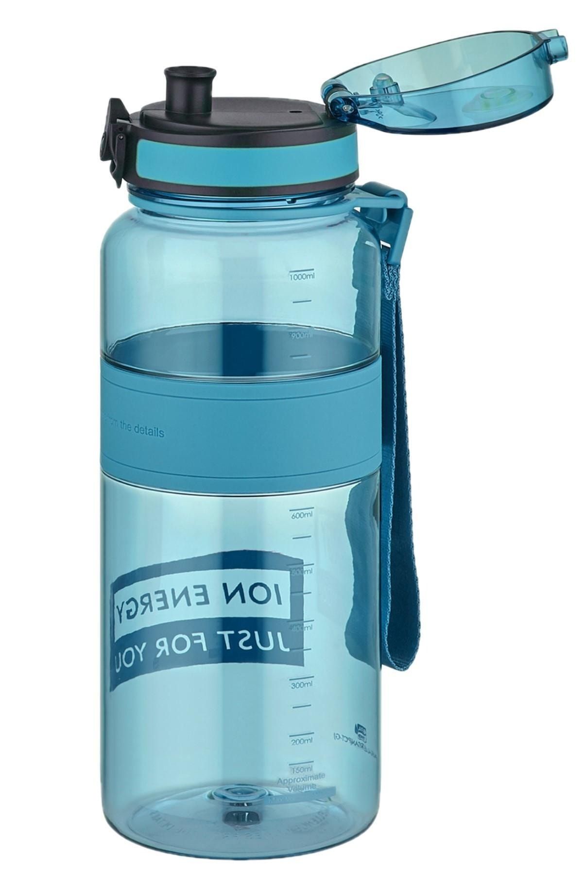 قمقمه ورزشی آبی Tritan Water Fat 1000ml 1 لیتری رنگهای بزرگ تجدید شده Uzspace