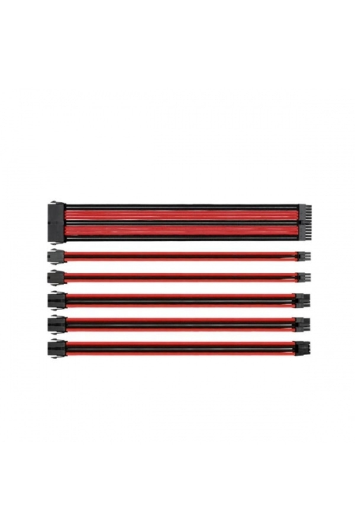 Ttmod Kırmızı Siyah Power Supply Sleeved Kablo Seti (16 Awg)