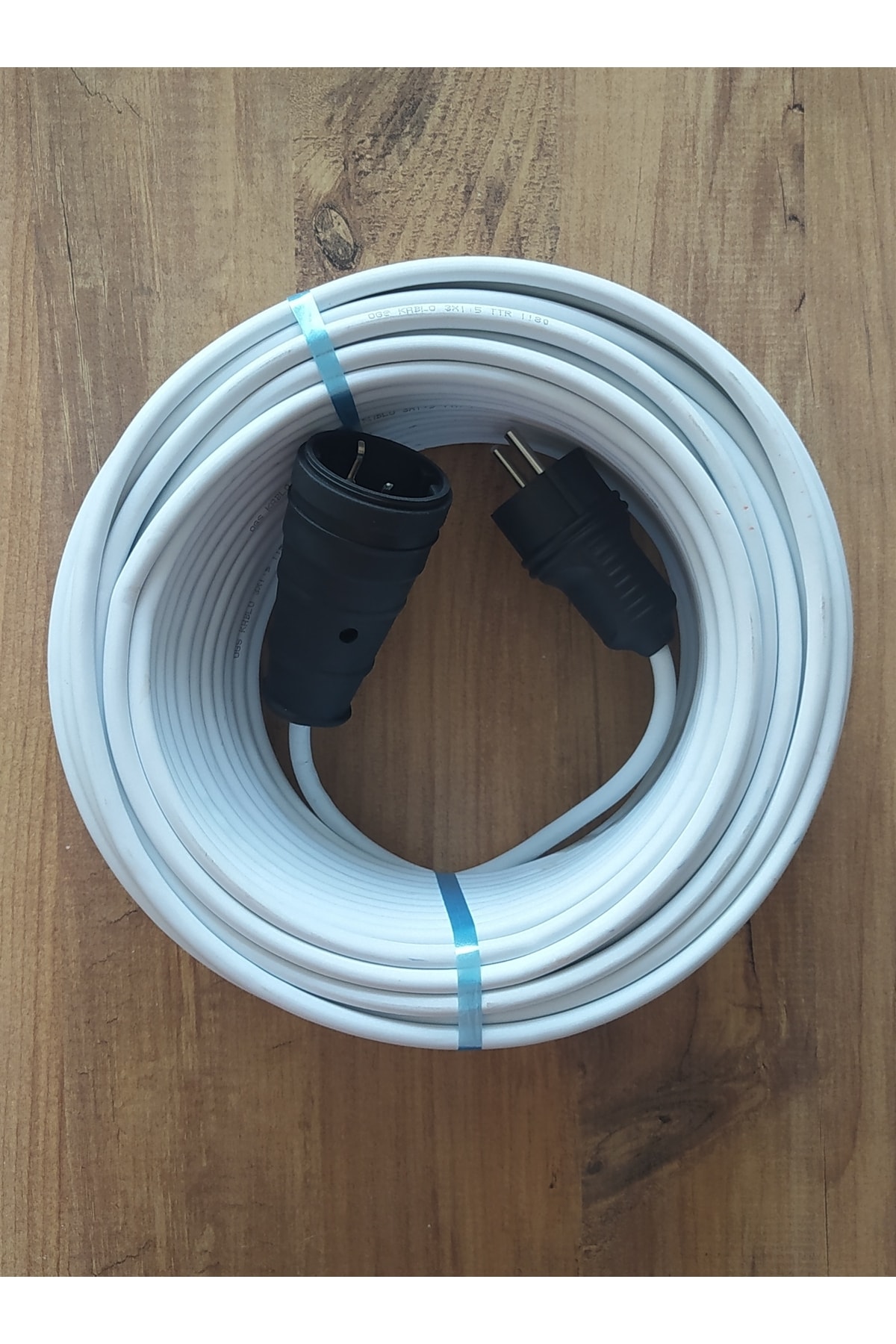 OGS 3x2.5 Ttr 50 Metre Çok Telli Beyaz Renk Izolasyonlu Topraklı Kauçuk Tekli Seyyar Uzatma Kablosu