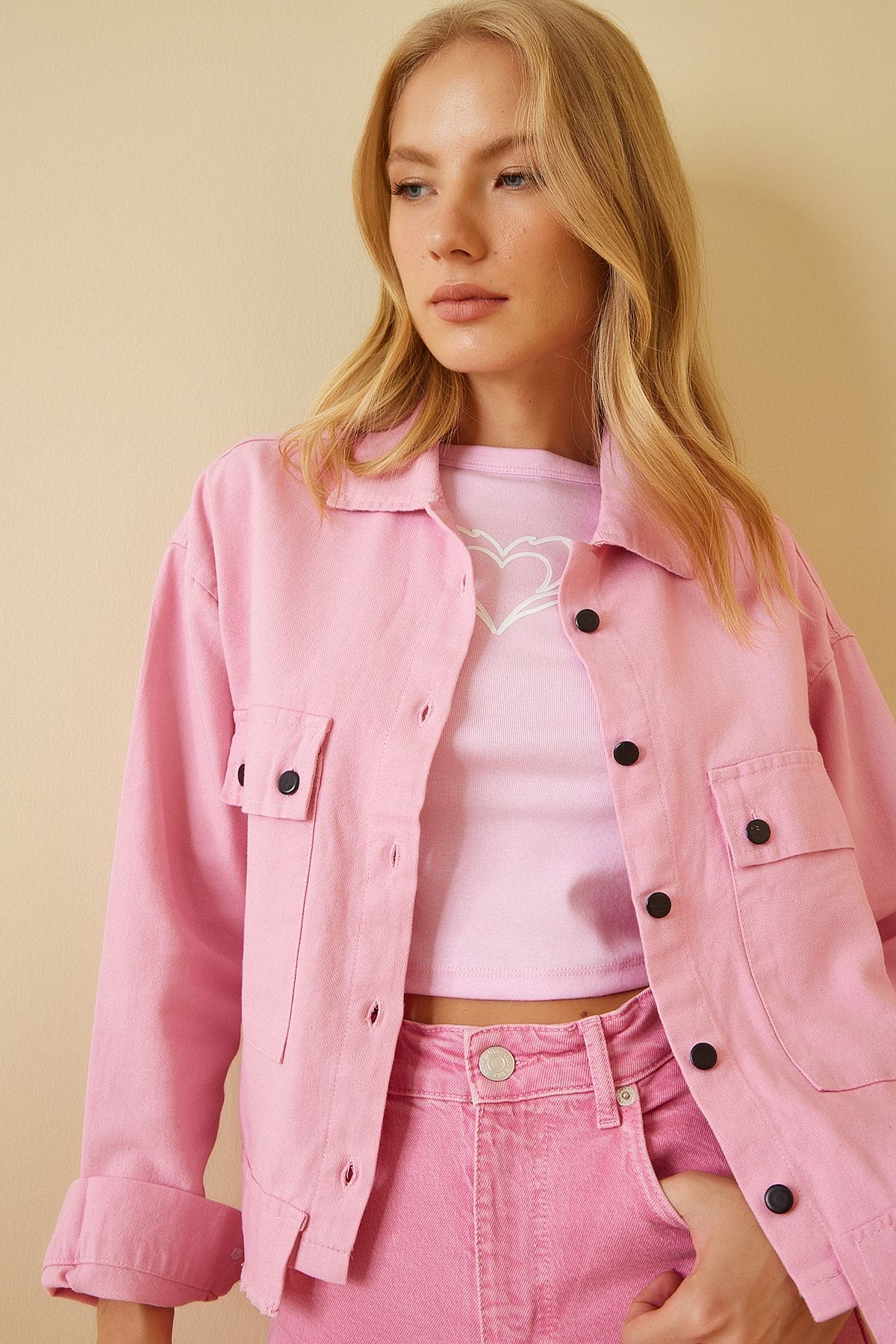 Topshop bubblegum discount pink denim jacket