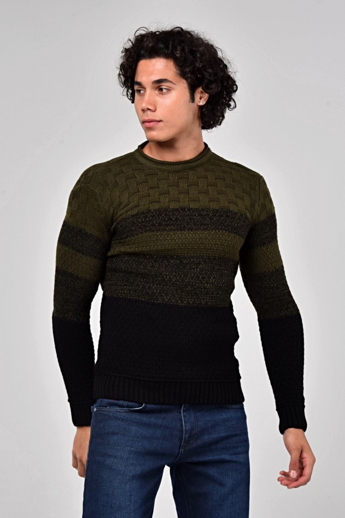 Roy Garage Sweater Khaki Standard Trendyol