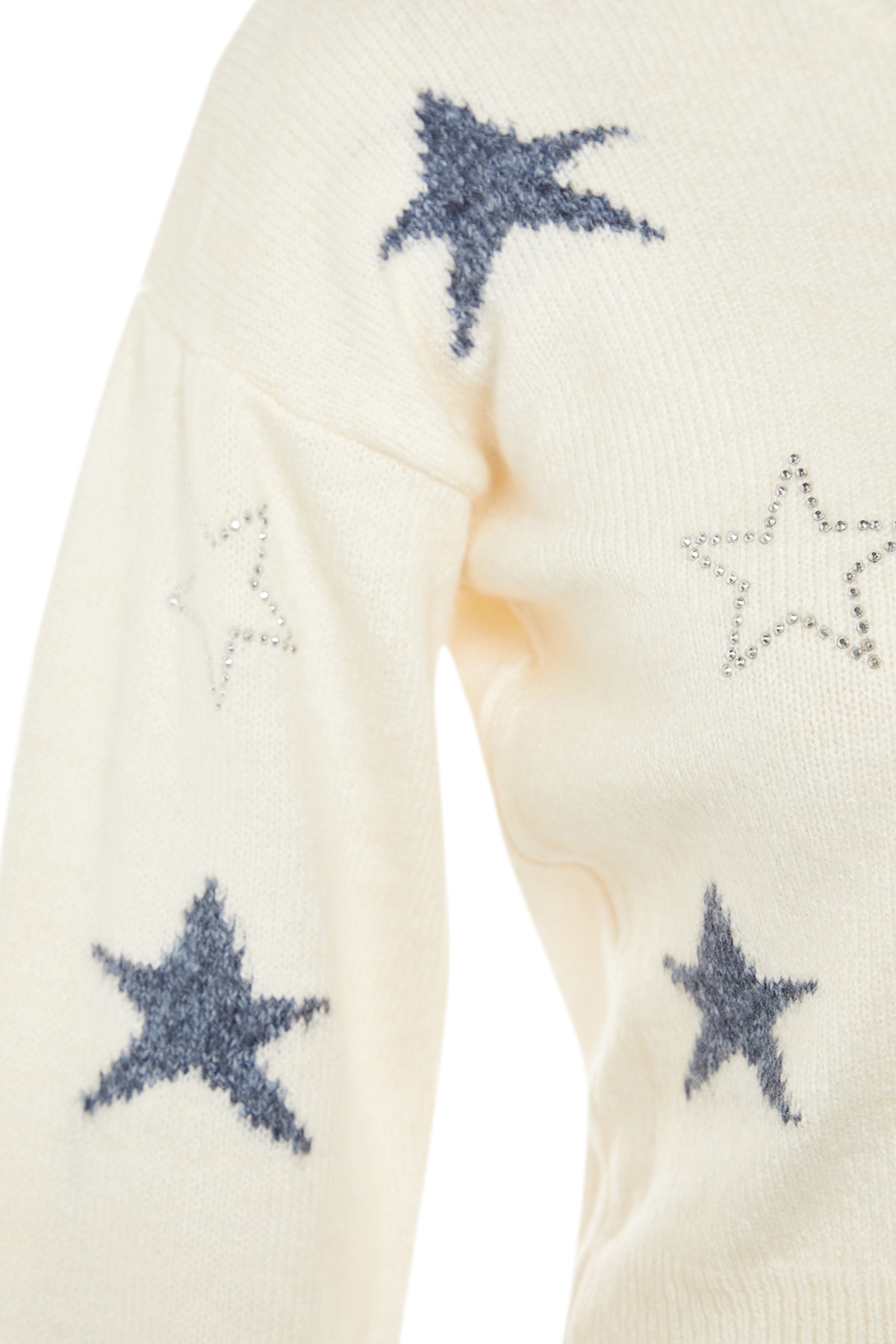 Trendyolmilla  Ekru Yılbaşı Temalı Crop Yumuşak Dokulu Triko Kazak TWOAW23KZ01569 - Görsel 6