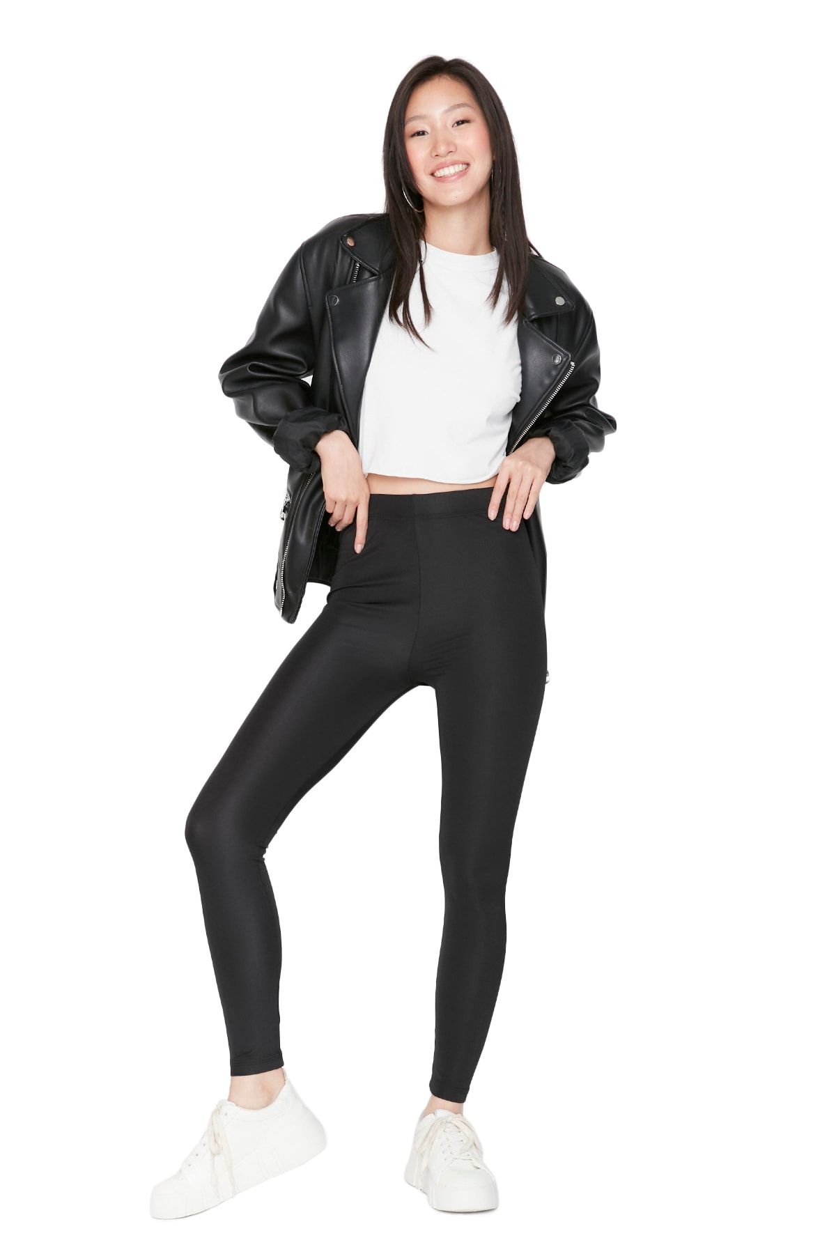 Trendyol Collection Leggings Black High Waist Trendyol