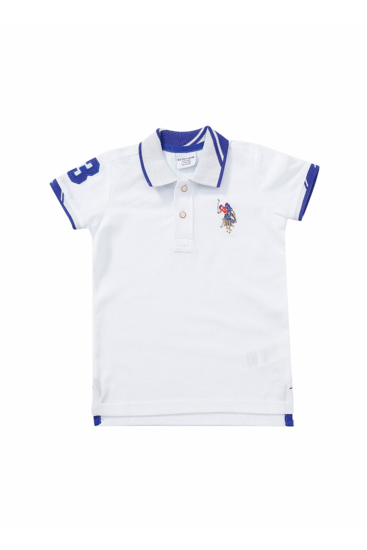 تی شرت پولو پسرانه سفید ساده Sd01kıdsıy022 Vr013 U.S. Polo Assn.