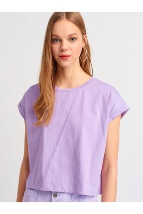 Kadın Lila T Kol T-Shirt 101A03431