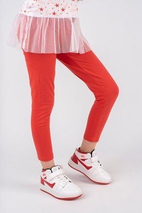 Yeni Sezon Çocuk Cırtlı Jordan Sneaker Modeli - Beyaz - Kırmızı 100429395