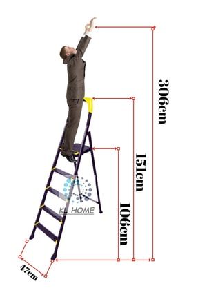 4 1 Superstep Merdiven Ev Ve Ofis Için Ideal 150kg Taşıma Kapasiteli AK-DOGI1104-2a