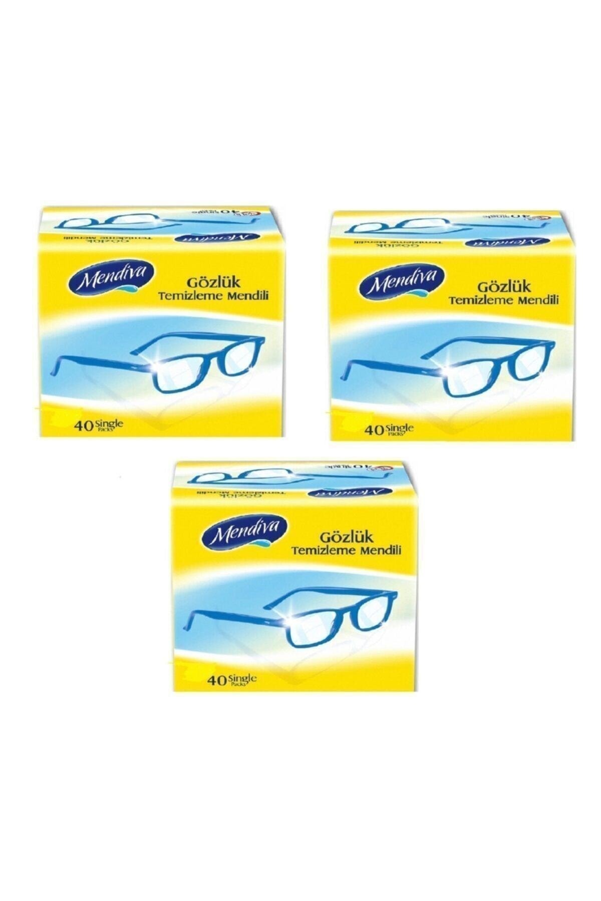 Mira Mendiva Gözlük Cam Ekran Kask Temizleme Mendili 40'lı 3 Kutu (120 Adet)