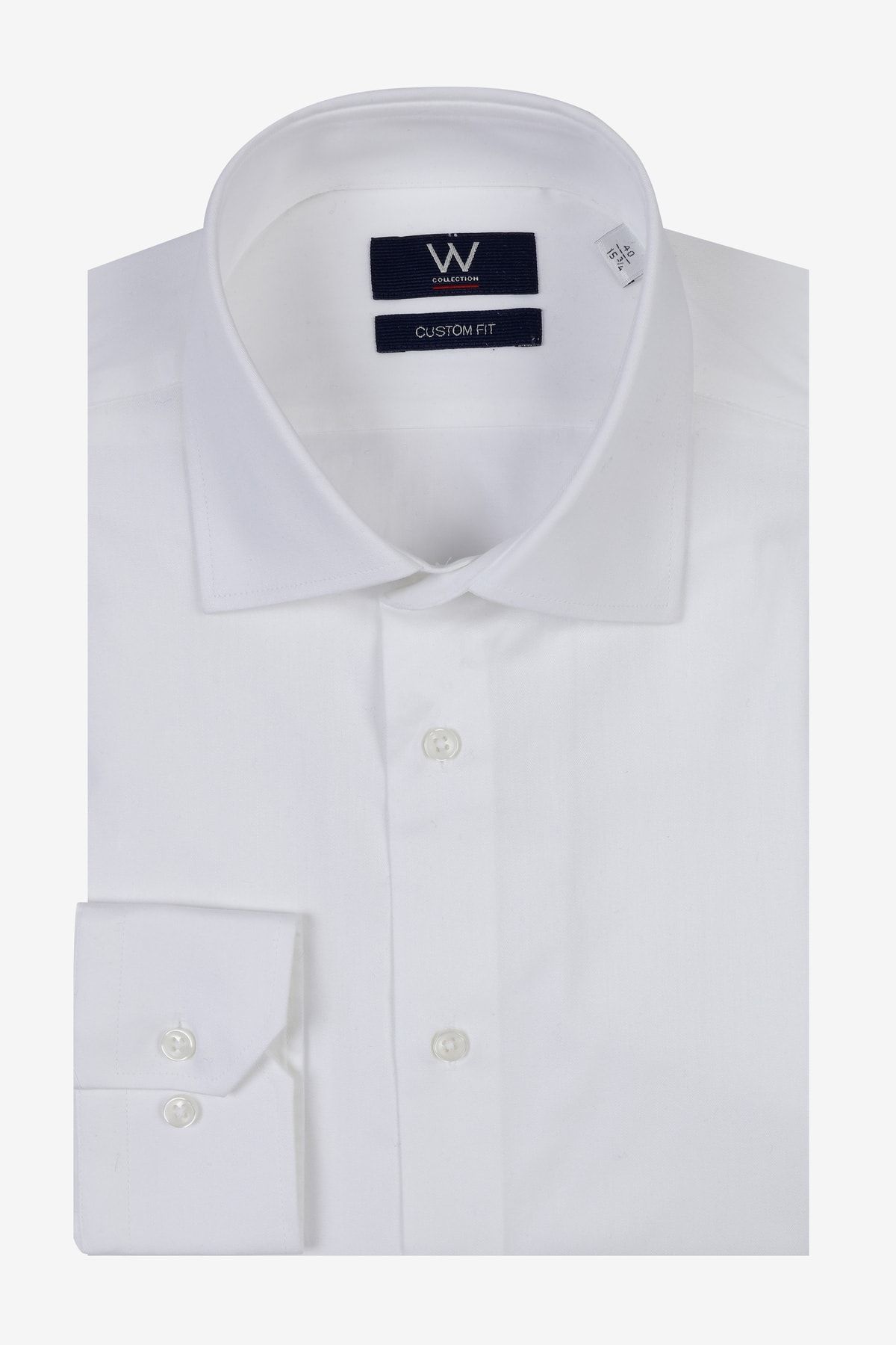 W Collection Beyaz Basıc Klasik Gömlek