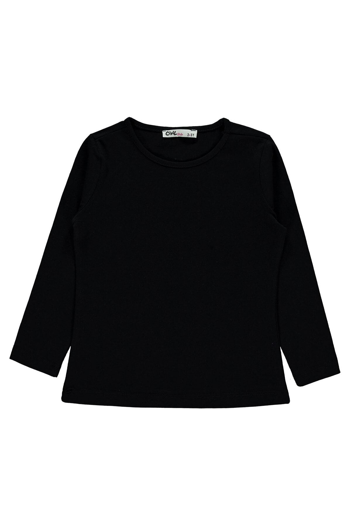 Kız Çocuk Sweatshirt 2-5 Yaş Siyah