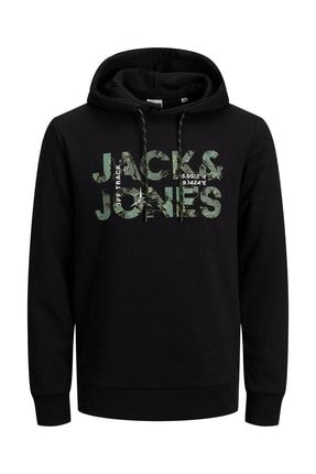 Jack Jones Büyük Beden Kapüşonlu Erkek Sweatshirt 12222465