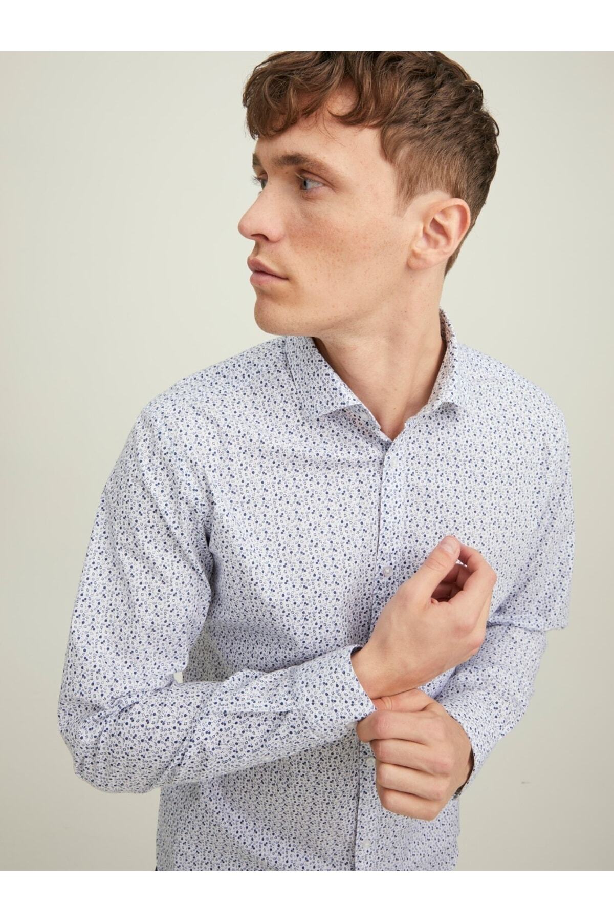 پیراهن مردانه راسته آستین بلند | جک اند جونز Jack & Jones 12215450 - تصویر 2