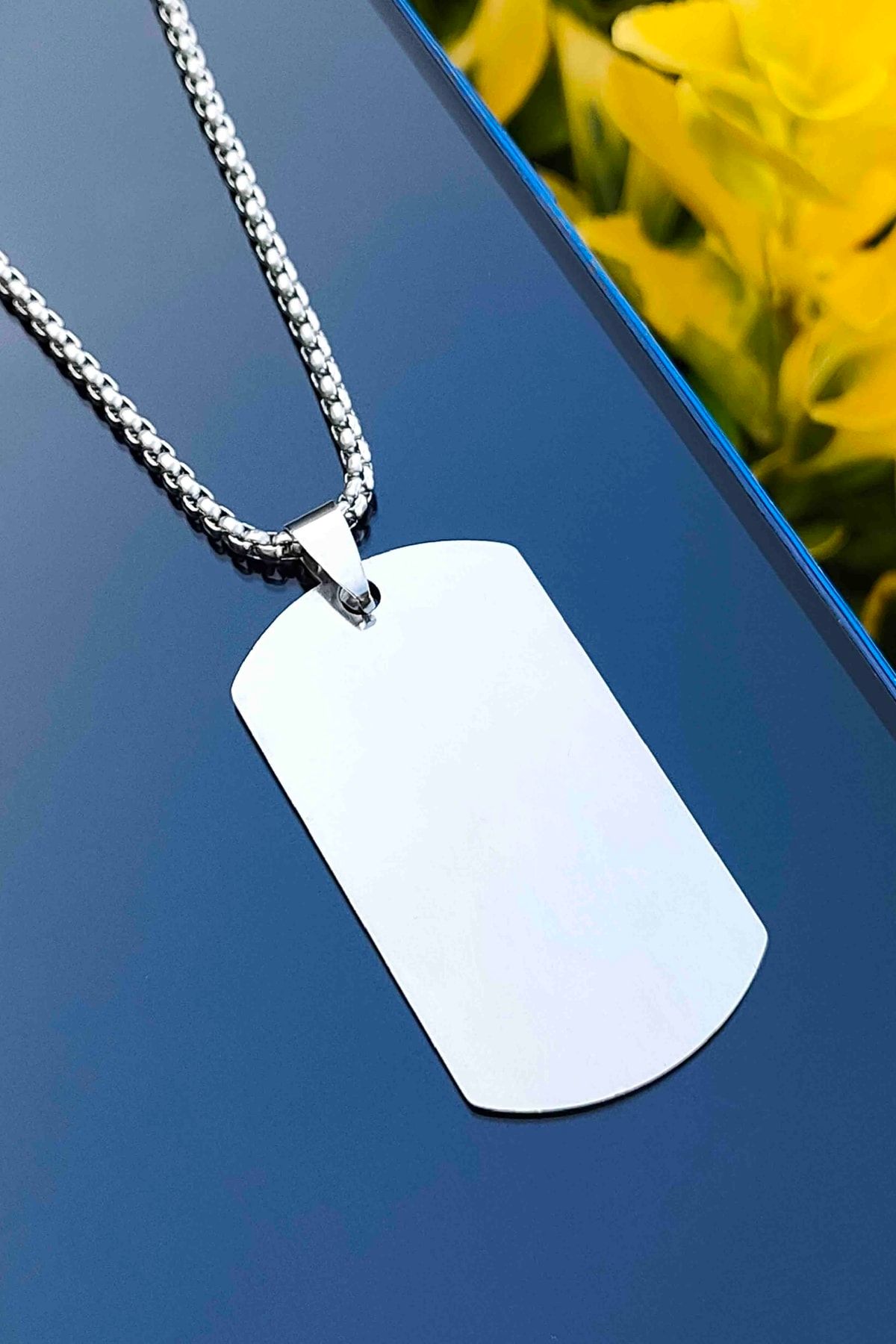 TREND COLLECT ON Stainless Steel Military Tag Men s Chain Necklace