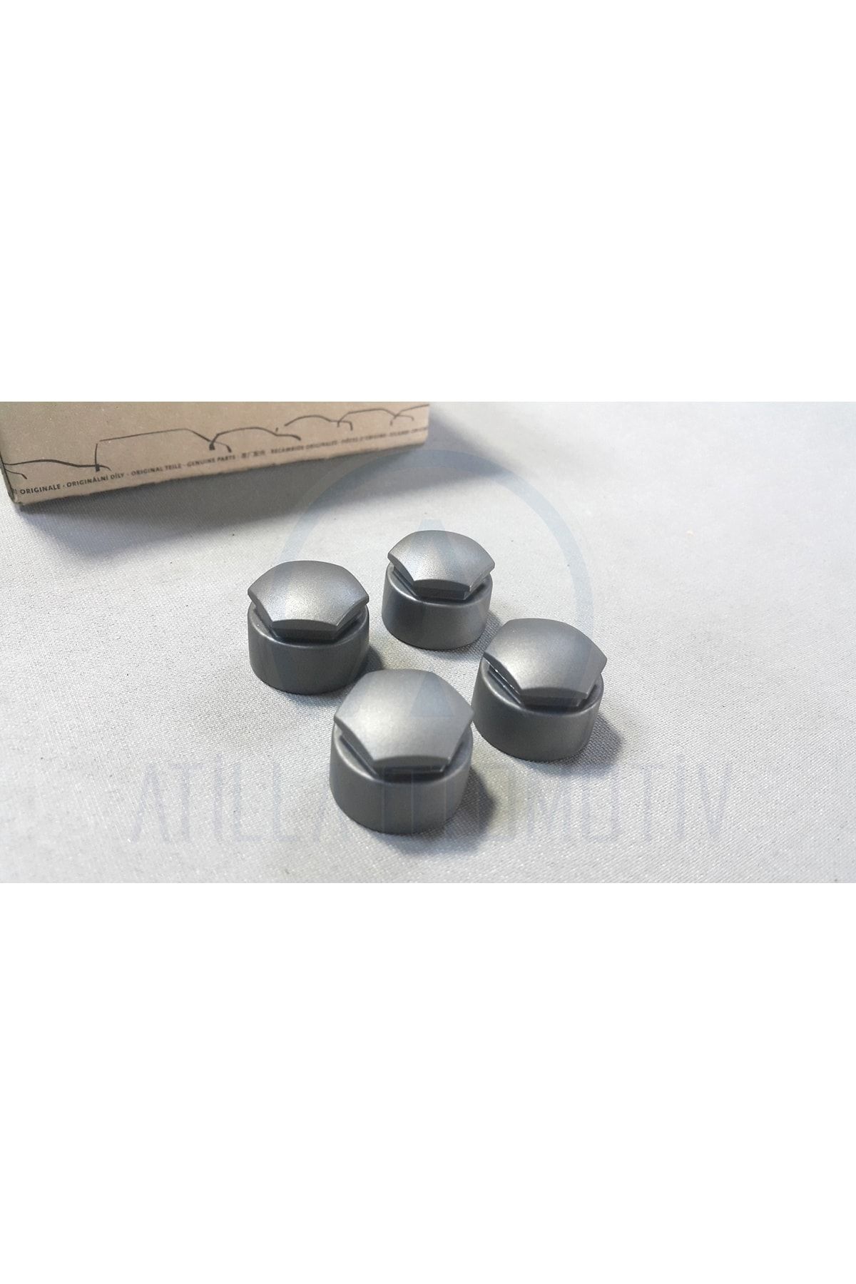 Fabrikasyon 4 X Audi Q3 8u Encrypted Wheel Nut Cover Dark Gray Set