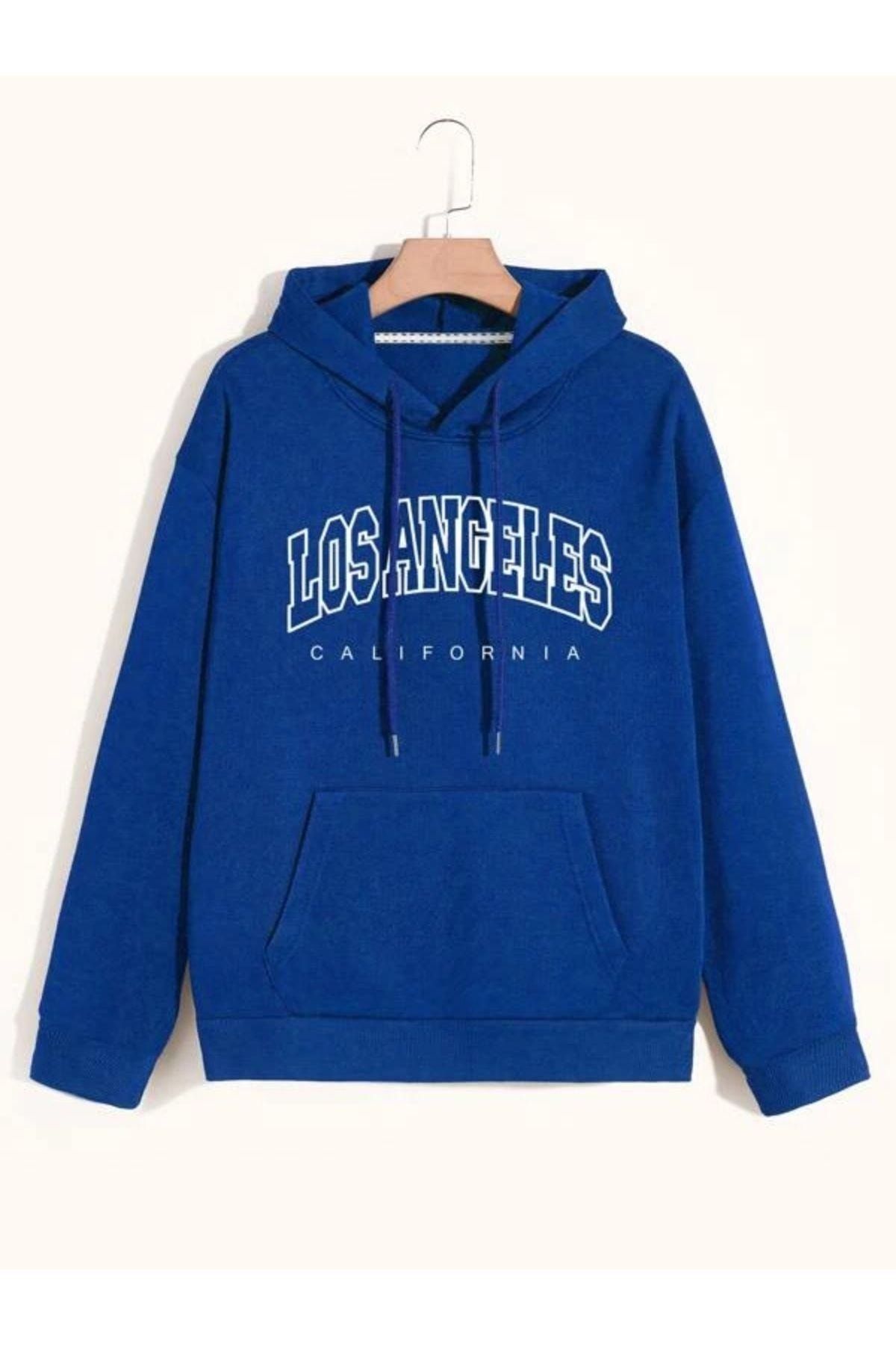 Black Sokak Blacksokak Men s Blue Losangeles Printed Oversize